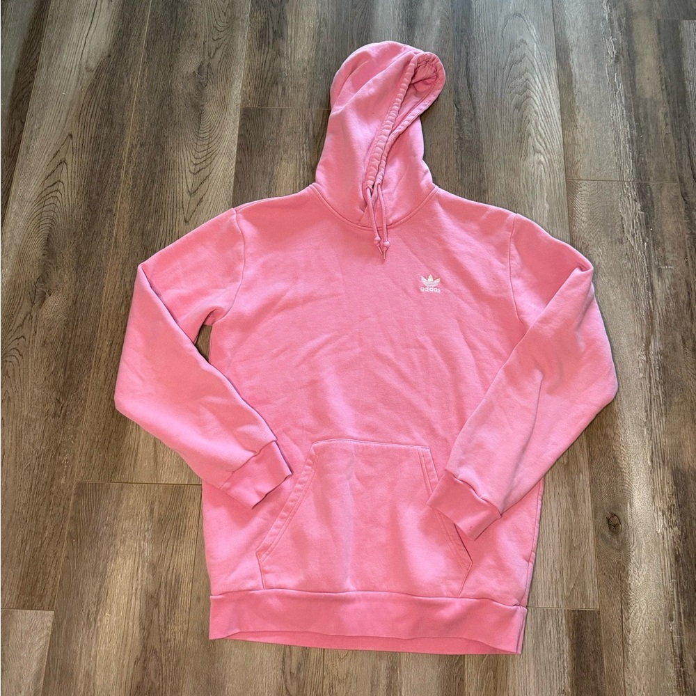 Pink Adidas hoodie Medium